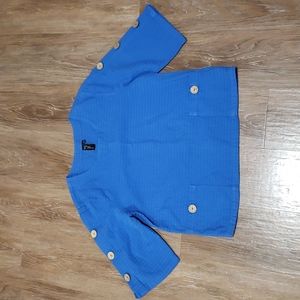 (S) Focus Casual Life ¾ Sleeve Bohemian Top Casual Summer Vacation Lightweight